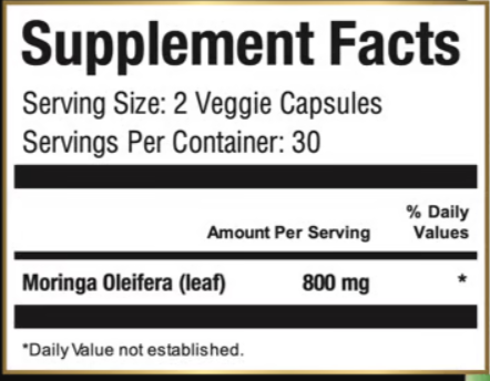 Moringa Magic Supplement Facts